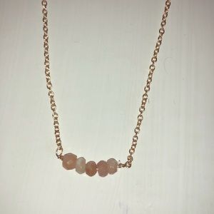 Dainty Pink Stone Necklace